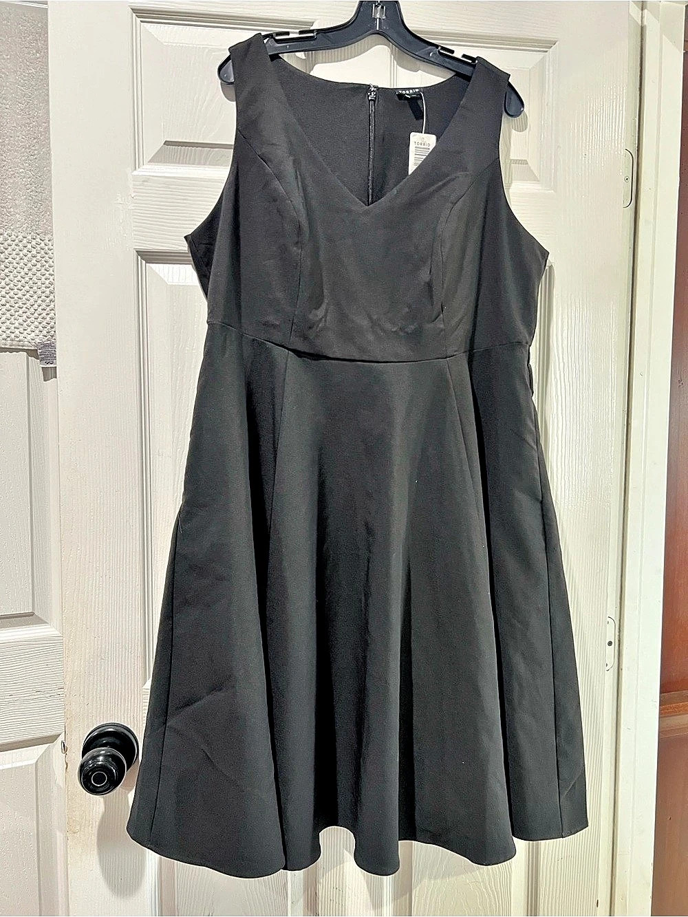 Topshop Black Sleeveless Midi Dress Like New